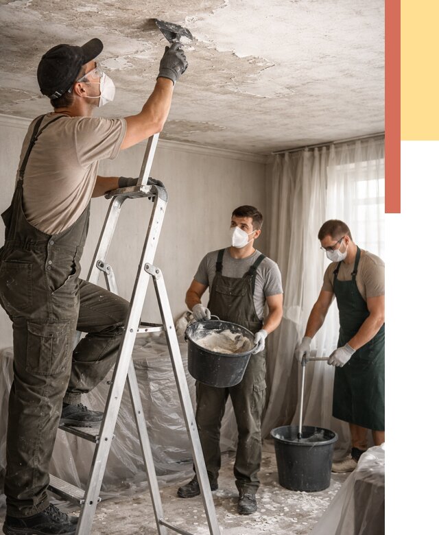 Удаление побелки с потолка в Протвино от 2544 руб. быстро и недорого | ОТДЕЛОЧНИК-Прн