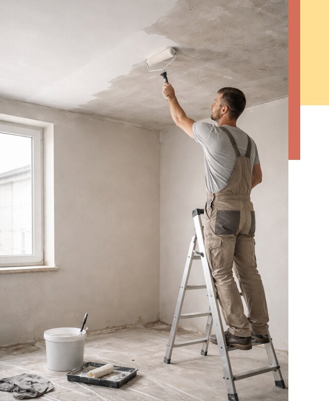 Грунтовка потолка в Протвино от 2544 руб. — быстро и недорого | ОТДЕЛОЧНИК-Прн