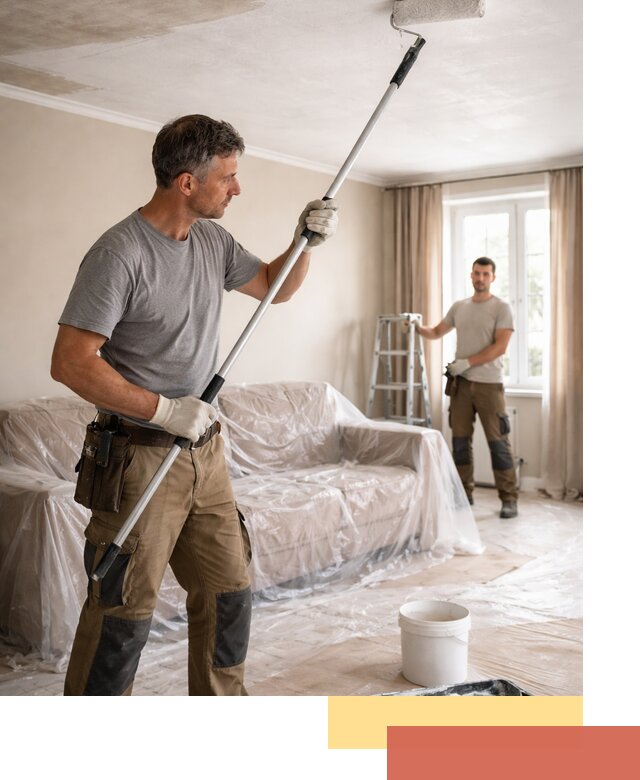 Грунтовка потолка в Протвино — подготовка под покраску и отделку