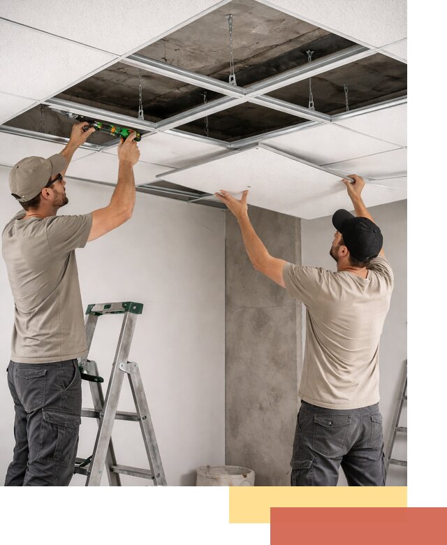 Монтаж потолка Армстронг под ключ в Протвино