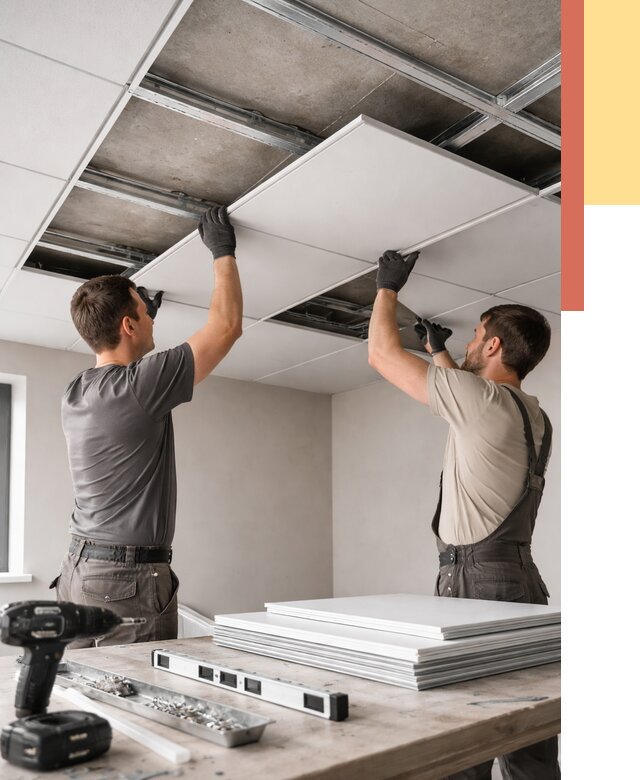 Монтаж кассетного потолка в Протвино от 4579 руб/м2 — установка и сборка | ОТДЕЛОЧНИК-Прн