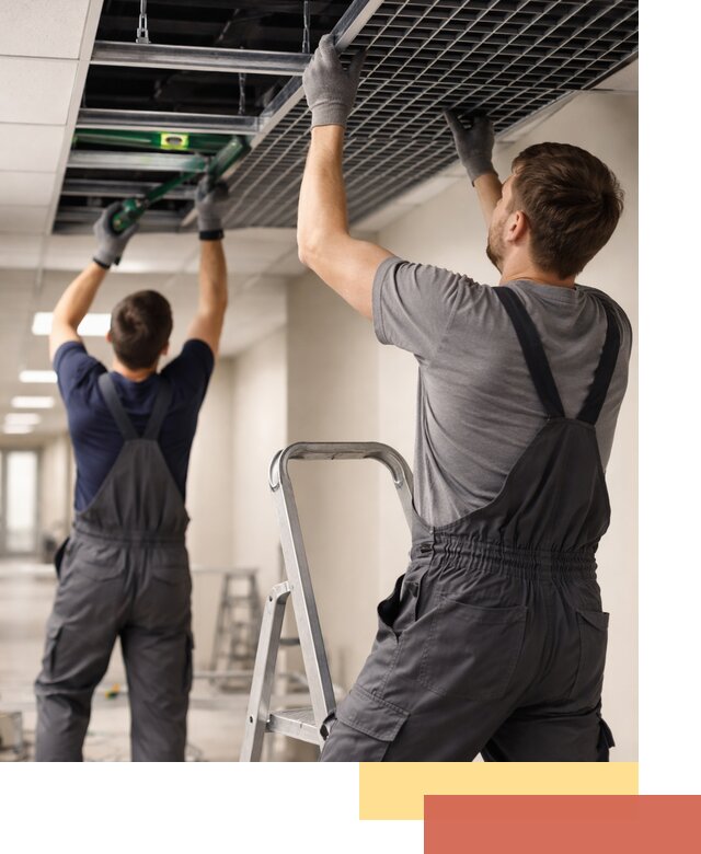 Монтаж потолка Грильято в Протвино: установка под ключ качественно