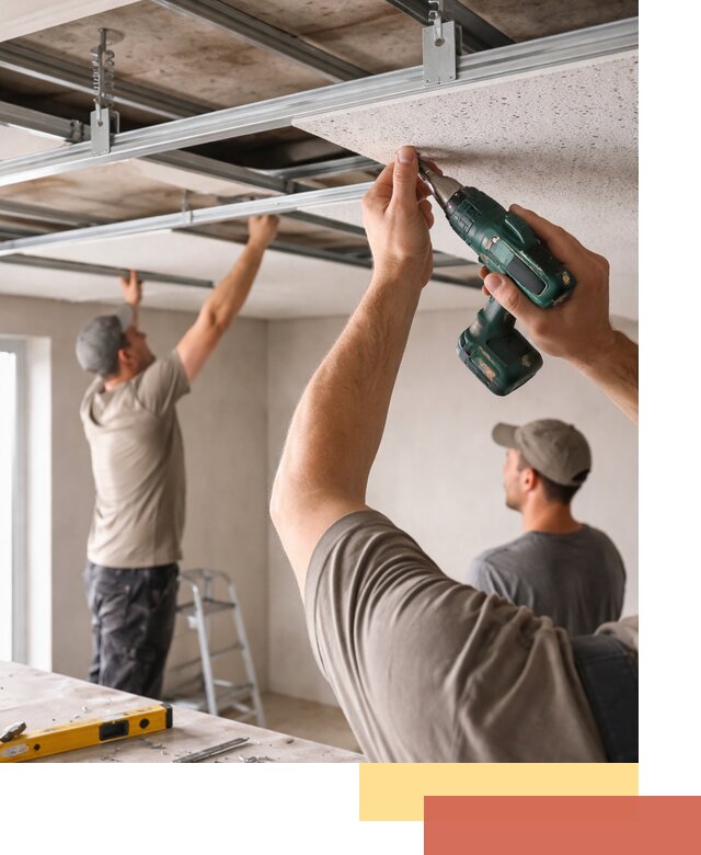 Монтаж акустического потолка в Протвино под ключ