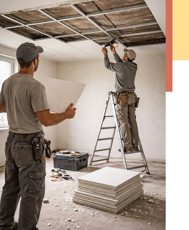 Замена плит подвесного потолка в Протвино от 1781 руб. быстро и недорого | ОТДЕЛОЧНИК-Прн