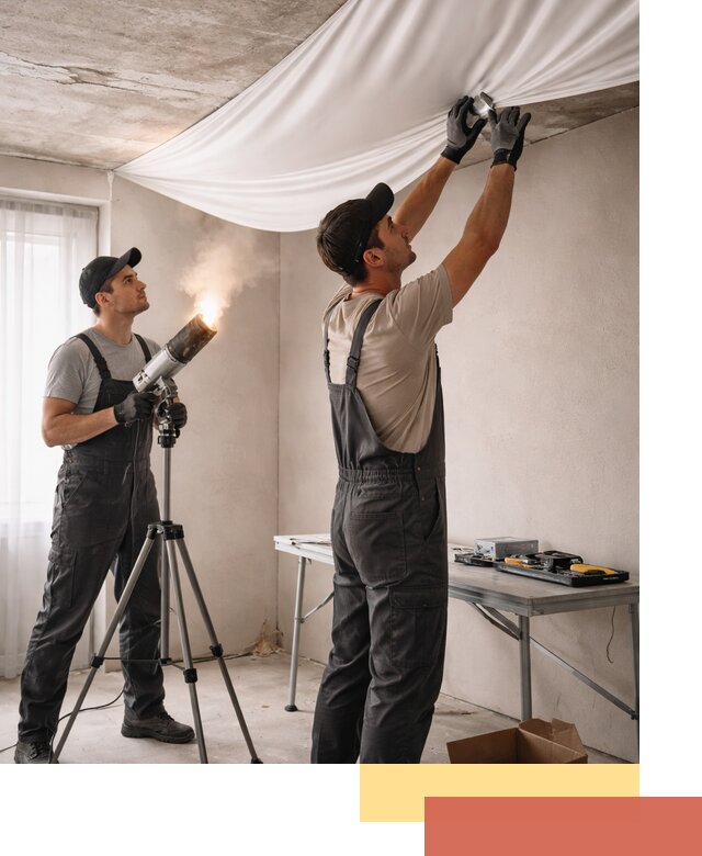 Установка натяжного потолка под ключ в Протвино