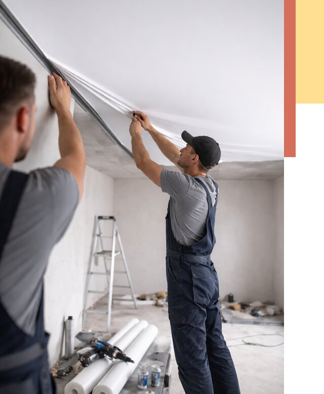 Монтаж матового натяжного потолка в Протвино от 4579 руб./м² — быстро и недорого | ОТДЕЛОЧНИК-Прн