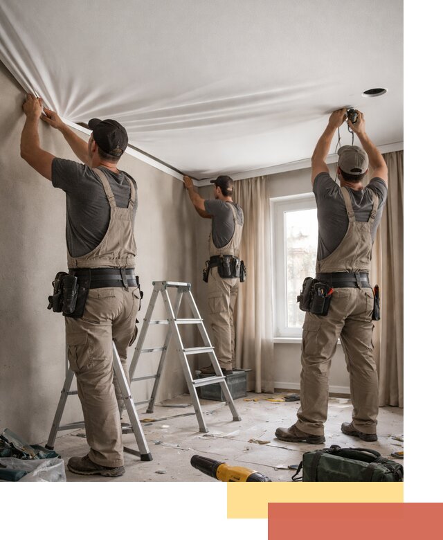 Монтаж матового натяжного потолка в Протвино качественно и быстро