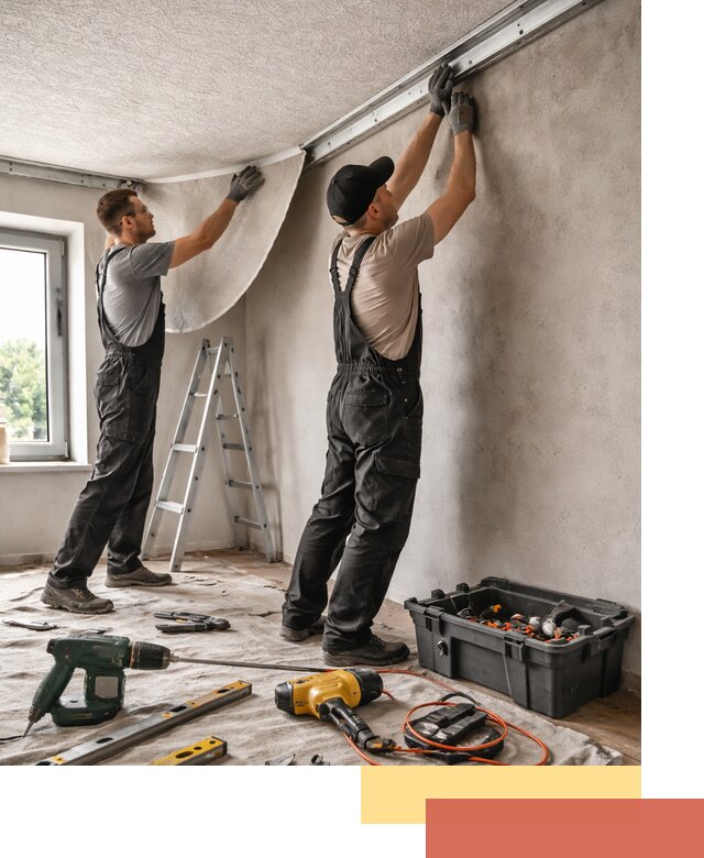 Монтаж фактурного натяжного потолка в Протвино качественно и быстро