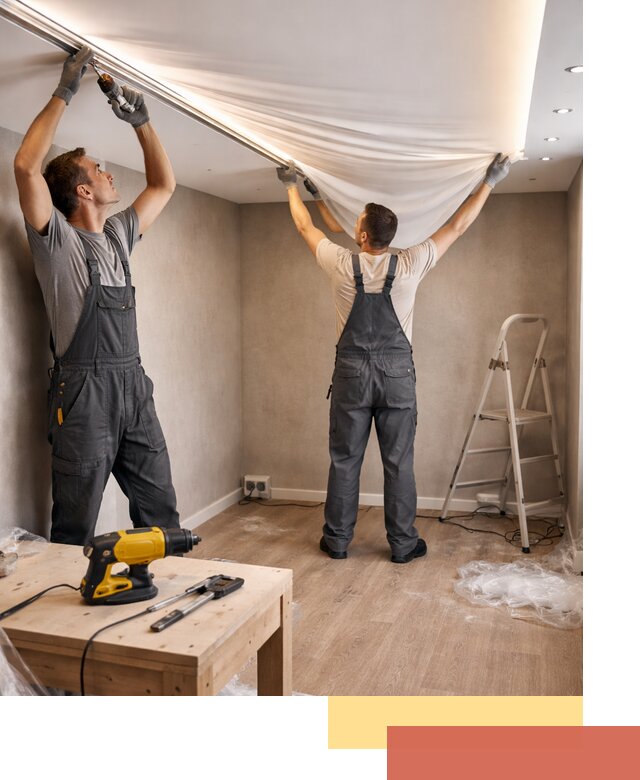 Монтаж натяжного потолка с подсветкой в Протвино цена и сроки