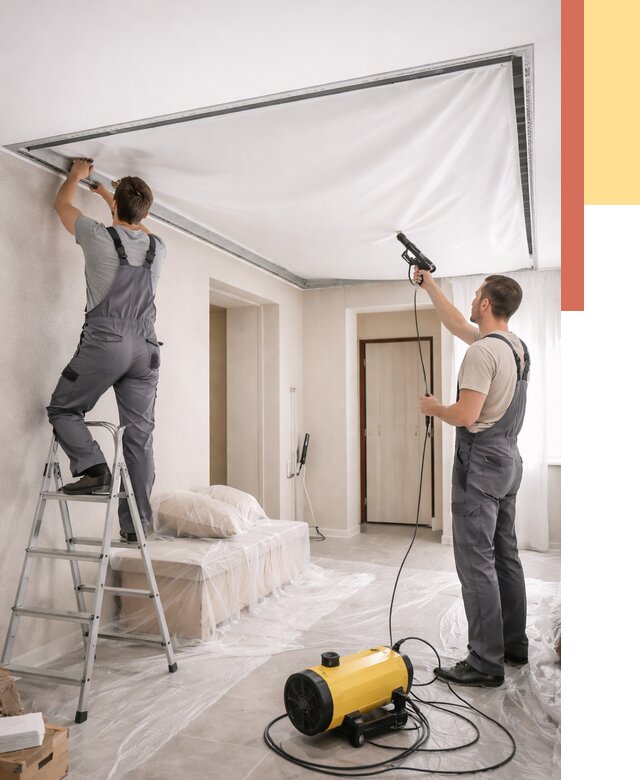 Монтаж натяжного потолка в прихожей в Протвино от 2696 руб. под ключ | ОТДЕЛОЧНИК-Прн