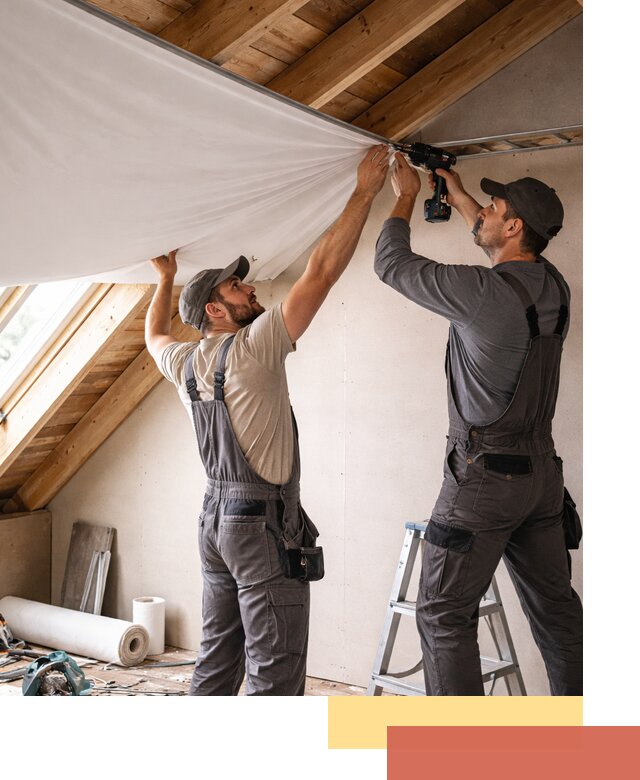 Монтаж натяжного потолка в мансарде в Протвино