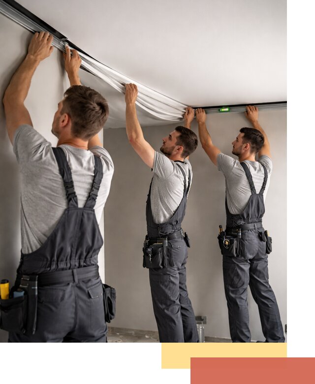 Теневые натяжные потолки в Протвино: монтаж и отделка быстро и качественно