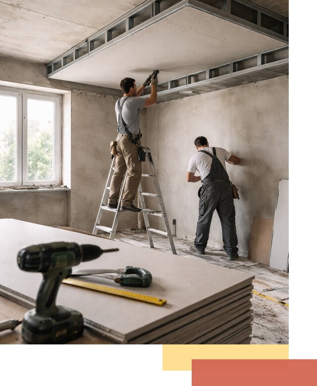 Двухуровневый потолок из гипсокартона в Протвино