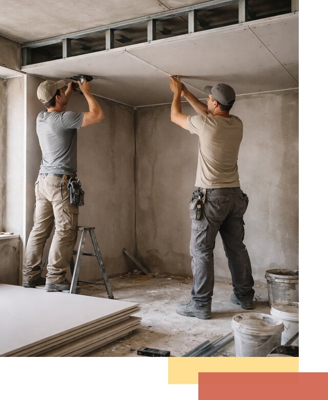 Короб из гипсокартона на потолке под ключ в Протвино