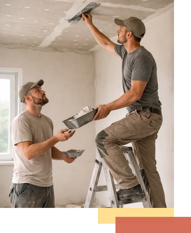 Шпаклевка потолка из гипсокартона в Протвино качественно и быстро