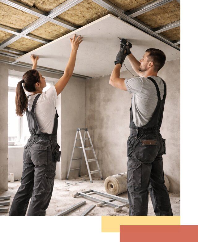 Звукоизоляция потолка из ГКЛ в Протвино профессионально и надежно