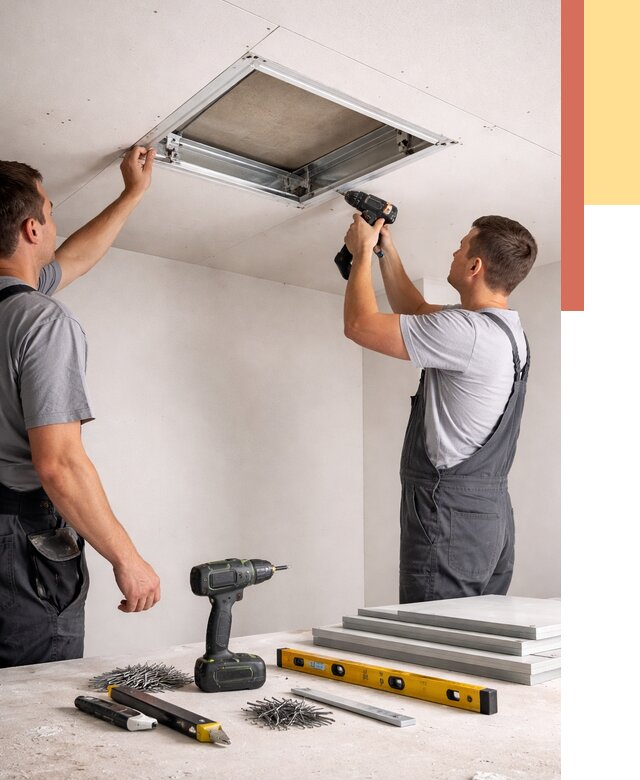 Установка люка в потолок ГКЛ в Протвино от 2544 руб. под ключ | ОТДЕЛОЧНИК-Прн