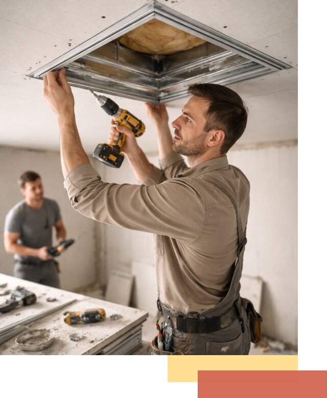 Монтаж люка в потолок из ГКЛ в Протвино