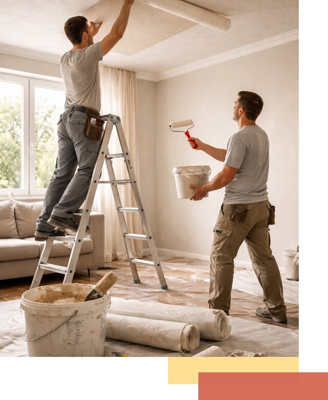 Поклейка обоев на потолок в Протвино — качественно и быстро