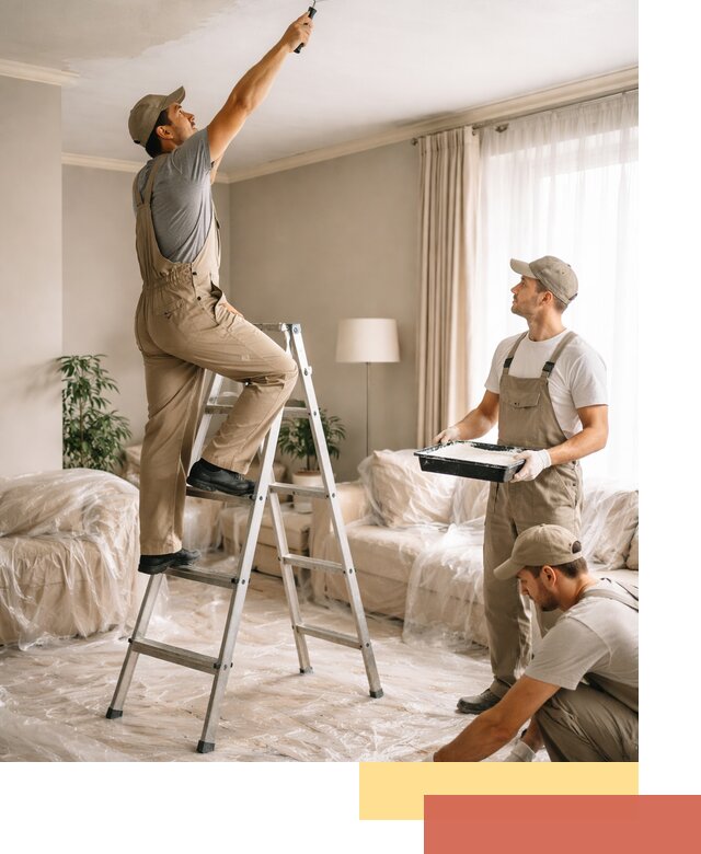 Покраска потолков акриловой краской в Протвино качественно и быстро