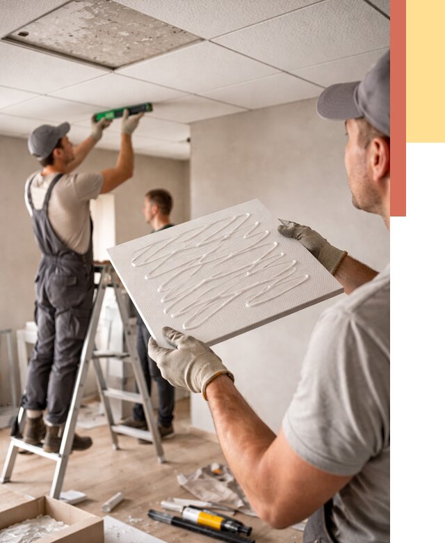 Монтаж потолочной плитки в Протвино от 4579 руб. — быстро и недорого | ОТДЕЛОЧНИК-Прн