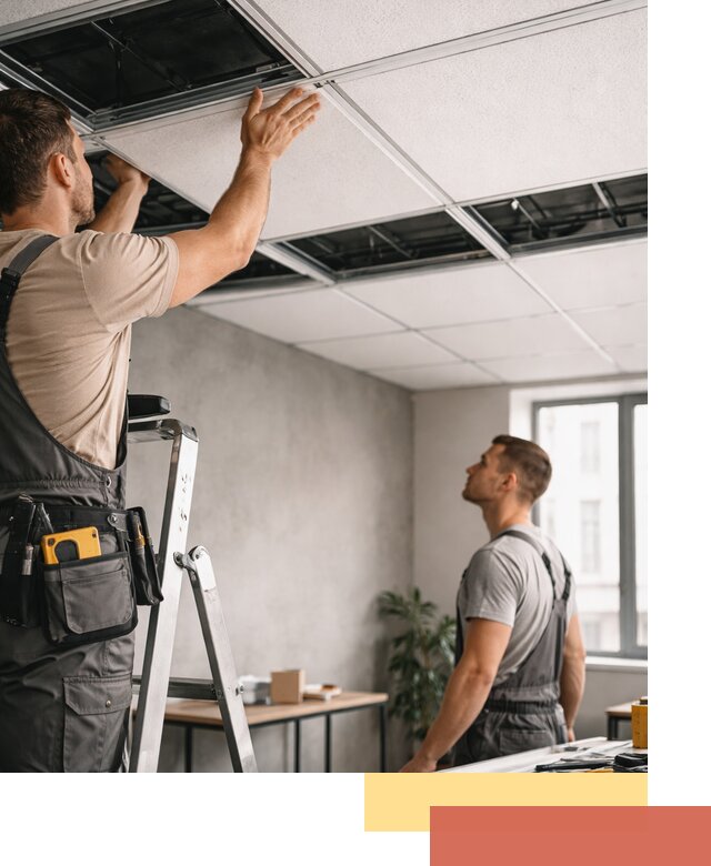 Монтаж потолочной плитки в Протвино качественно и в срок