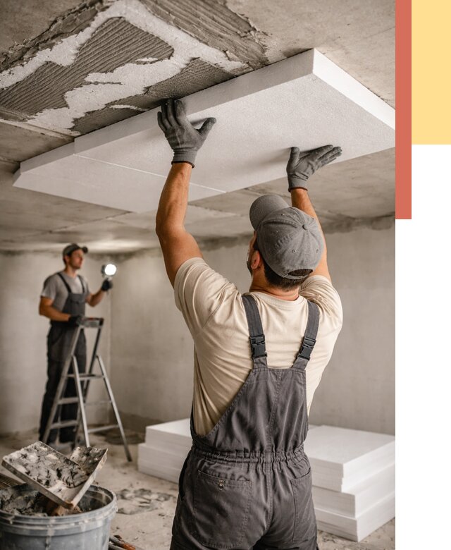 Утепление потолка пенопластом в Протвино от 4579 руб/м2 — недорого и быстро | ОТДЕЛОЧНИК-Прн