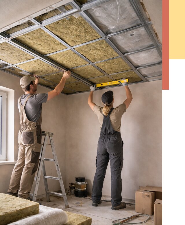 Шумоизоляция потолка в Протвино от 1272 руб. под ключ — услуги ОТДЕЛОЧНИК-Прн