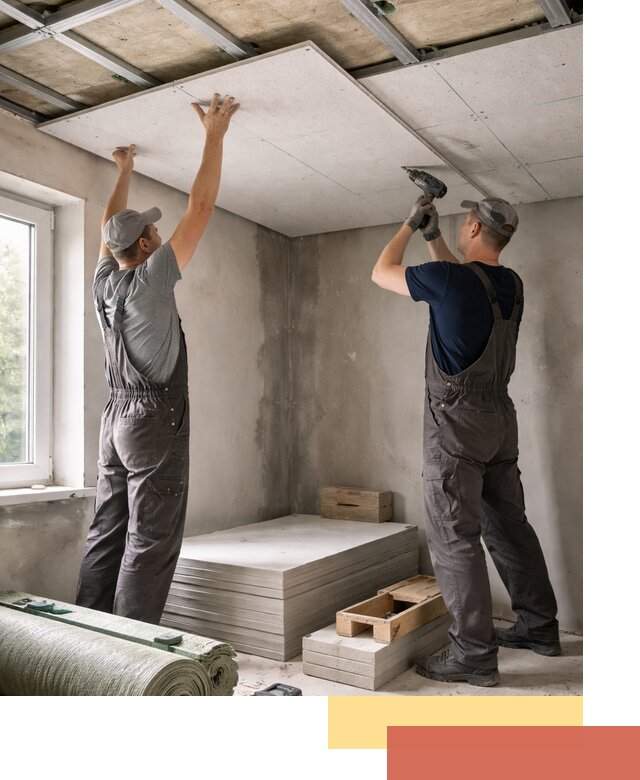 Шумоизоляция потолка панелями ЗИПС в Протвино